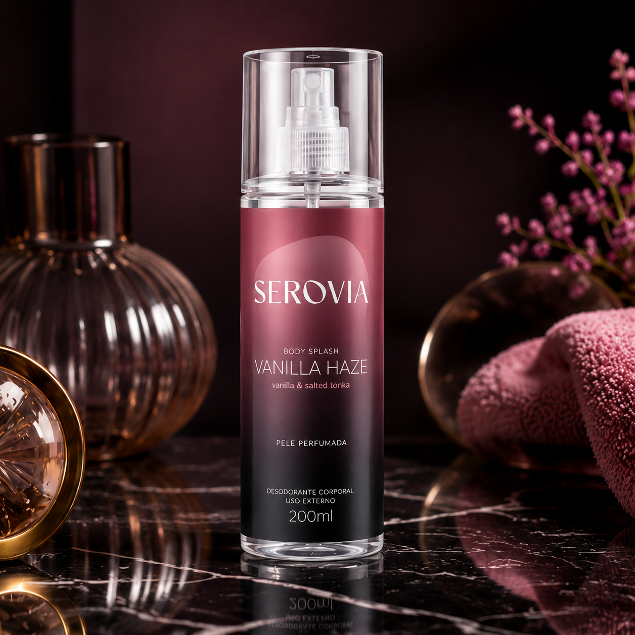 Serovia Vanilla Haze Body Splash 200ml | Baunilha Cremosa e Salted Tonka